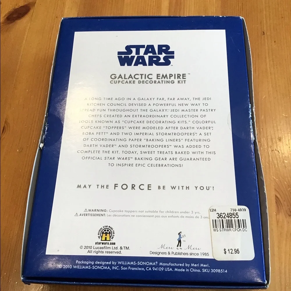 WILLIAMS SONOMA STAR WARS GALACTIC EMPIRE CUPCAKE CUPS & TOPPERS